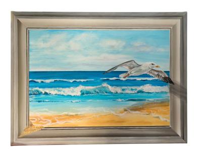 Meer im Rahmen – Acrylmalerei mit Trompe-l’oeil Effekt