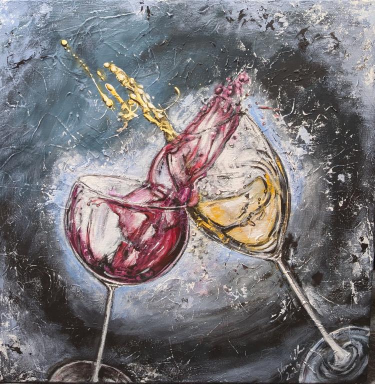 Acrylmalkurs - Dynamik im Glas