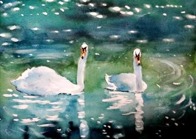 AQUARELL mit Rudolf Wolf