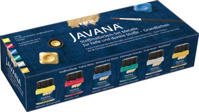 KREUL Javana Stoffmalfarben Metallic Set – Grundfarben