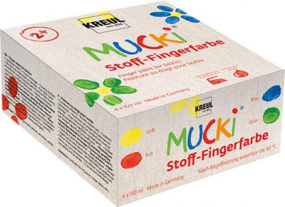 MUCKI Stoff -Fingerfarbe, 4er Set - KREUL