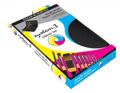 Daler-Rowney System 3 Classic Acrylpinsel-Set